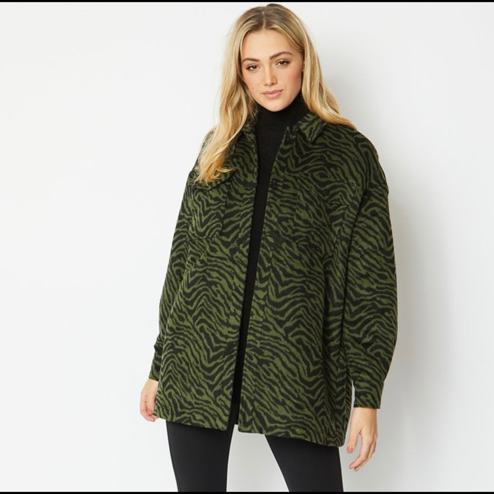 NWT Zara Jacket Coat Shirt Safari Animal Gift